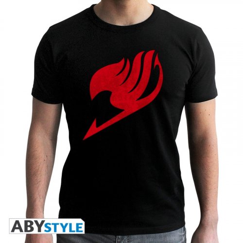 T-Paita: Fairy Tail - Emblem, Man SS Black (S)
