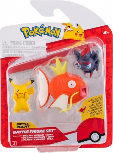 Pokemon: Battle Figure - Pikachu, Magikarp and Zorua, 3 Pack