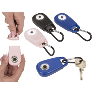 Avaimenper�: Pocket Alarm with LED & Snap Hook (Satunnainen)