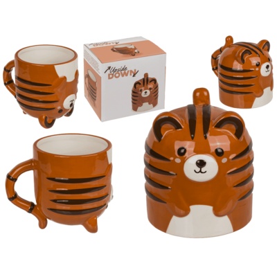 Muki: Upside Down - Orange Tiger 3D (500ml)