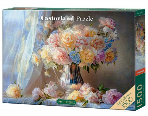 Palapeli: Art Collection - Pastel Peonies (1500)