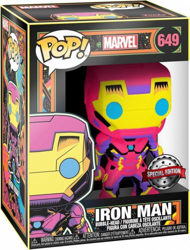 Funko Pop! Marvel: Iron Man - Black Light Exclusive