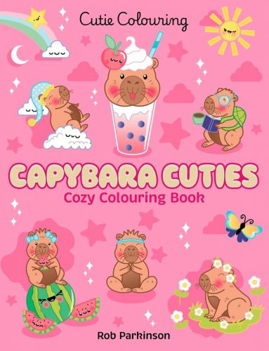 V�rityskirja: Capybara Cuties Cozy Coloring Book