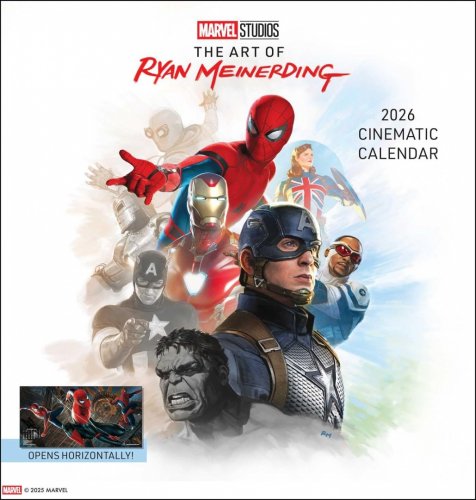 Kalenteri: Marvel Studios - The Art of Ryan Meinerding Calendar (2026)
