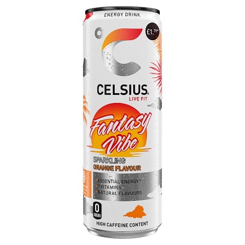 Energiajuoma: Celsius Fantasy Vibe Orange (355ml)