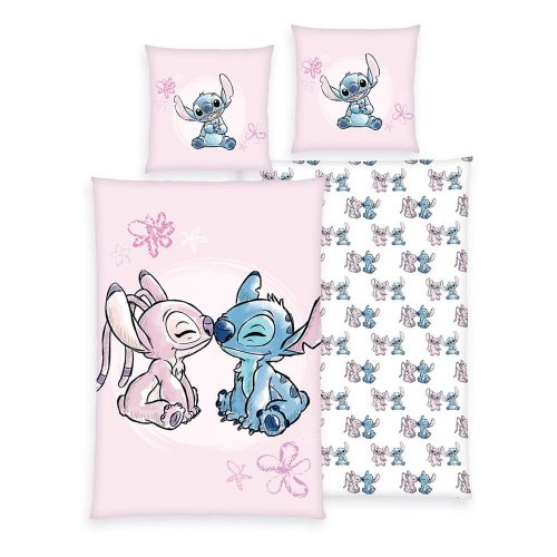 Pussilakanasetti: Lilo & Stitch - Pink Cuddles