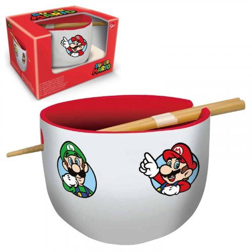 Kulho: Super Mario - Protagonists With Chopsticks Ramen Giftbox (500ml)