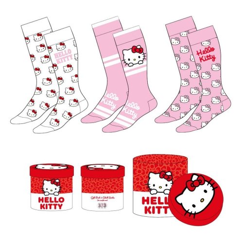 Sukat: Sanrio - Hello Kitty, Pink/White, 3-pack (36-43)