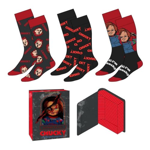 Sukat: Chucky - Black/Red, 3-pack (38-45)