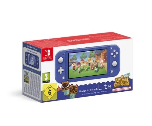 Nintendo Switch: Lite Pelikonsoli (Sininen) (+Animal Crossing New Horizons)