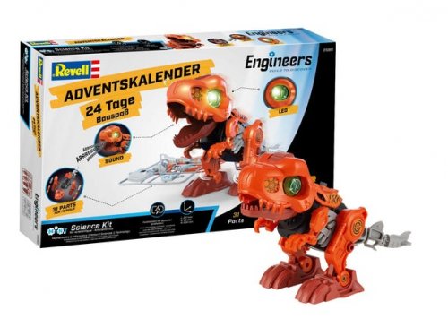 Joulukalenteri: Revell Engineers - Electric T-rex Model Kit
