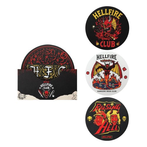 Lasinalunen: Stranger Things - Hellfire Club, 4-pack