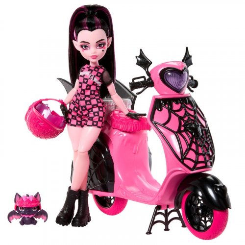 Monster High: Draculaura + Scooter Doll (25cm)