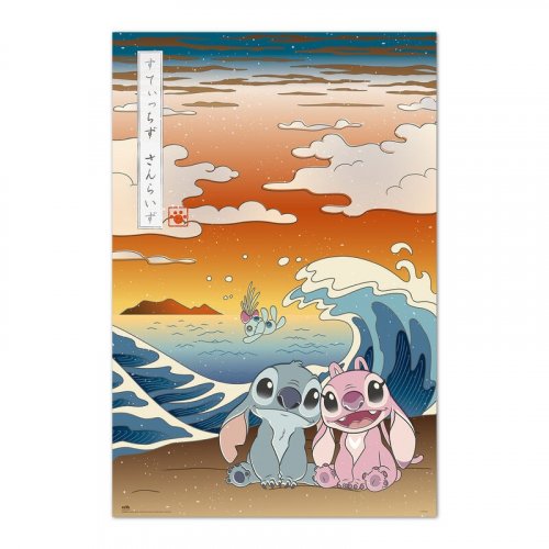 Juliste: Disney - Stitch & Angel Japan