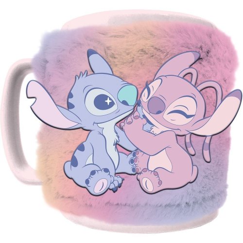 Muki: Disney - Angel & Stitch With Teddy Bear Cover (440ml)