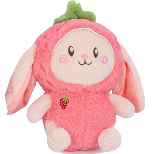 Pehmo: Kawaii - Rabbit With Fruit Dress Strawberry (25cm)