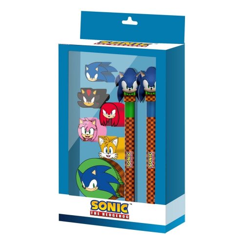 Kirjoitustarvikesetti: Sonic - The Hedgehog Set (8-pack)