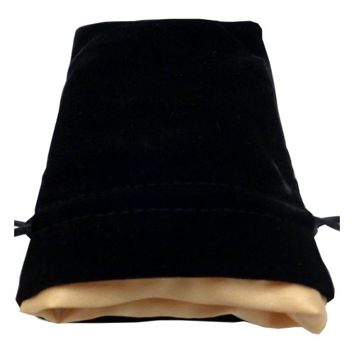 Noppapussi: Fanroll - Velvet Black With Gold Satin Small
