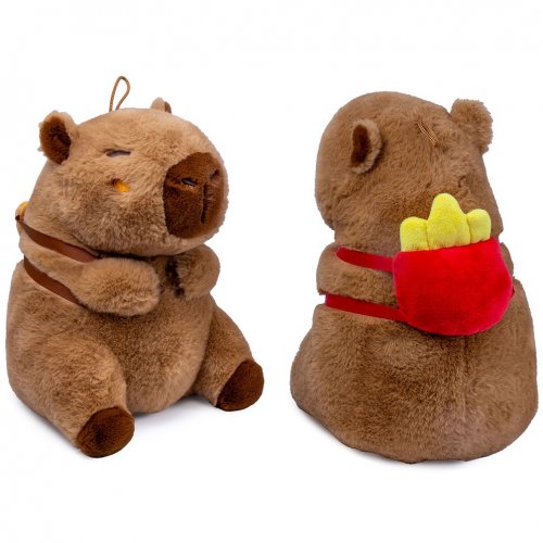 Pehmo: Kawaii - Capybara With Fries Backpack (35cm)