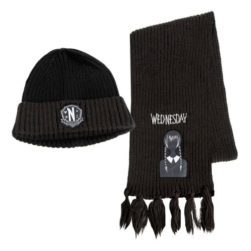 Pipo: Wednesday - Nevermore, Beanie & Scarf Set
