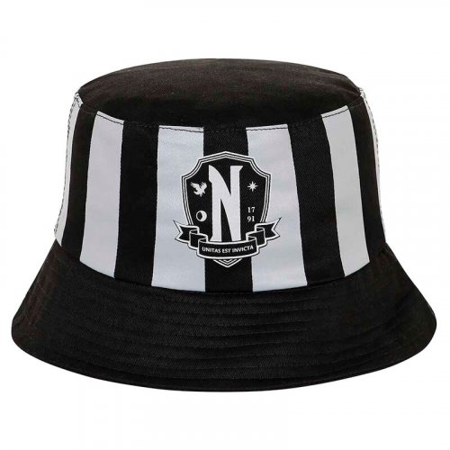 Hattu: Wednesday - Black & White Stripes Bucket Hat (Kids)