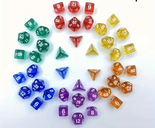 Noppasetti: Colorful Mini Nopat (7) (Satunnainen)