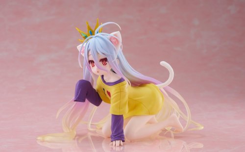 Figu: No Game No Life - Desktop Cute - Shiro Nekomimi Cat Ear T-shirt Ver. (13cm)