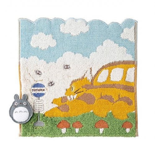 Pyyhe: My Neighbor Totoro - Catbus On Its Way, Mini (25x25cm)