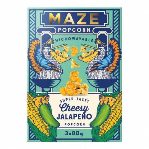 Snacks: Maze Popcorn Jalapeno Cheddar 3-Pack (240g)