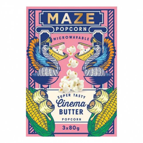 Snacks: Maze Popcorn Cinema Butter 3-Pack (240g)
