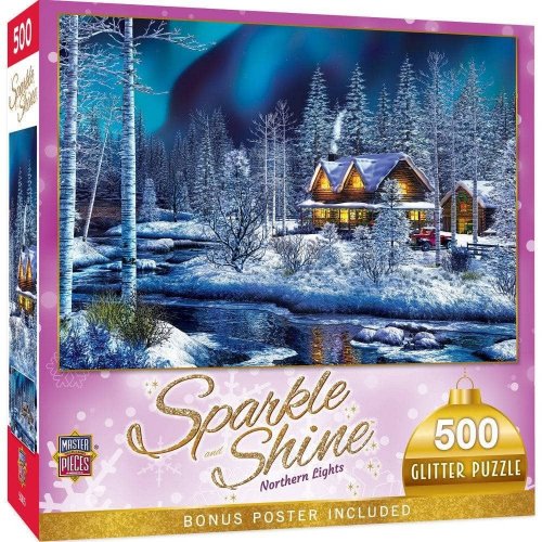 Palapeli: Holiday - Northern Lights Glitter Puzzle (500)