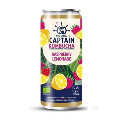Juoma: The Gutsy Captain Kombucha - Raspberry Lemonade (250ml)