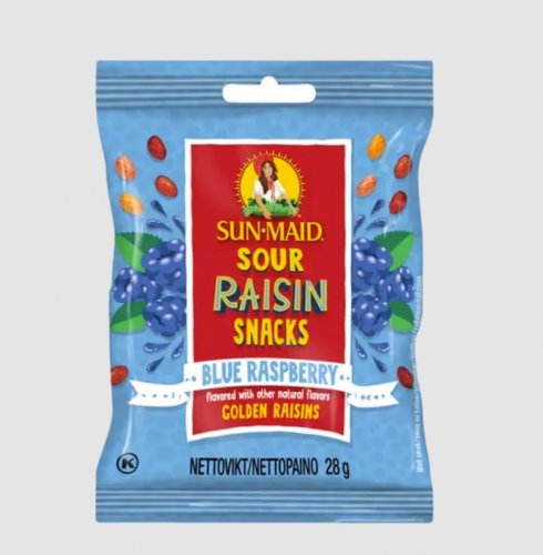 Snacks: Sun-Maid Blue Raspberry -kirpe� rusina (28g)