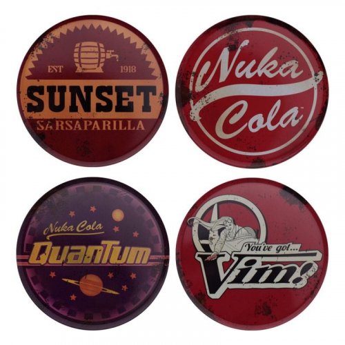 Fallout - Coaster 4-pack Metal Drinks