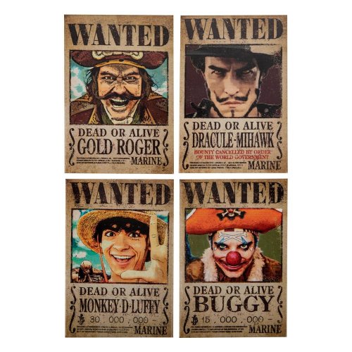 Magneetti: One Piece - Wanted, 4-pack