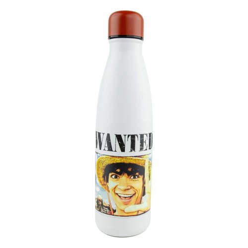 Juomapullo: One Piece - Wanted Luffy, Thermo White (500ml)