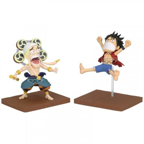 Figu: One Piece - Monkey D Luffy & Enel World Collectable (7cm)