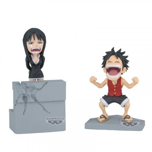 Figu: One Piece - Luffy & Nico Robin World Collectable (10cm)
