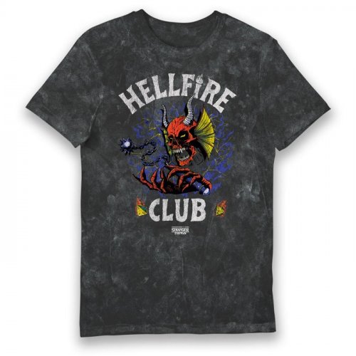 T-Paita: Stranger Things - Hellfire Club Charcoal Snowash (L)