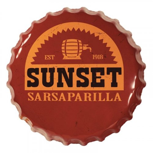 Kyltti: Fallout - Sunset Sarsaparilla Bottle Cap, Tin Sign