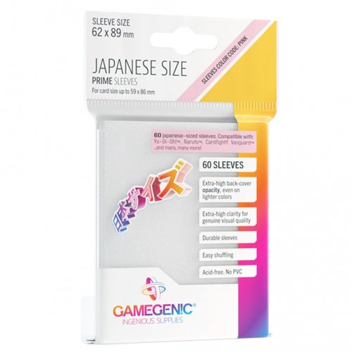 Gamegenic: Japanese Size Prime Sleeves - White