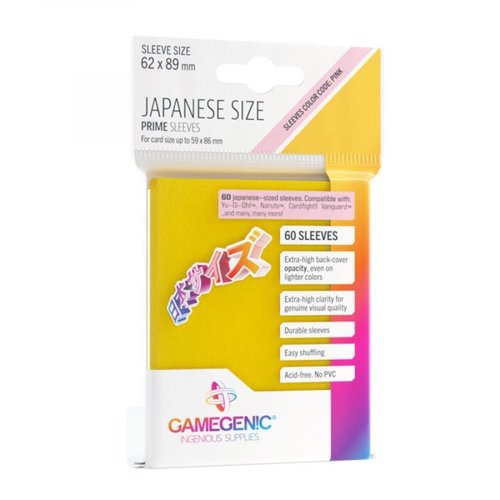 Gamegenic: Japanese Size Prime Sleeves - Yellow