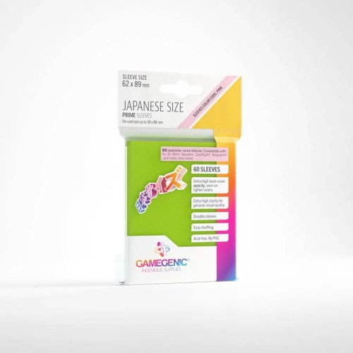 Gamegenic: Japanese Size Prime Sleeves - Lime Green