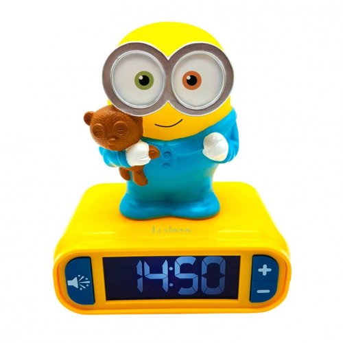 Her�tyskello: Minions - 3D Night Light Alarm Clock