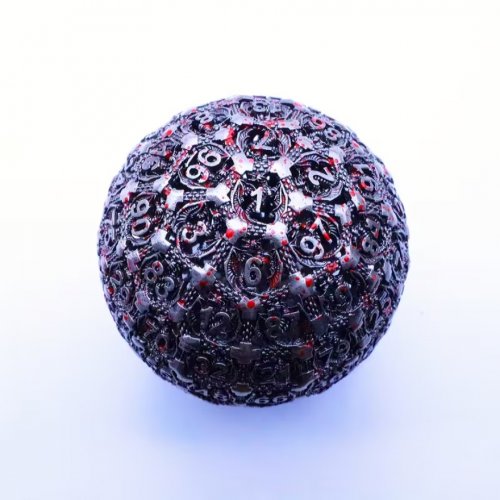 irtonoppa D100 (embossed metal, Silvery Gray Red Dot)