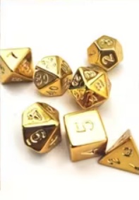 Noppasetti: Acrylic Dice - Gold (7)