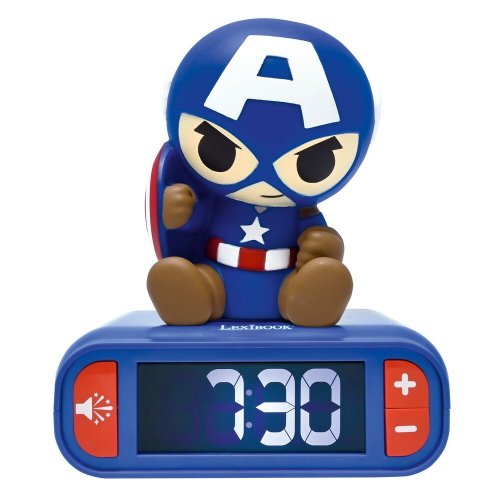 Her�tyskello: Marvel Avengers - Captain America 3D Night Light
