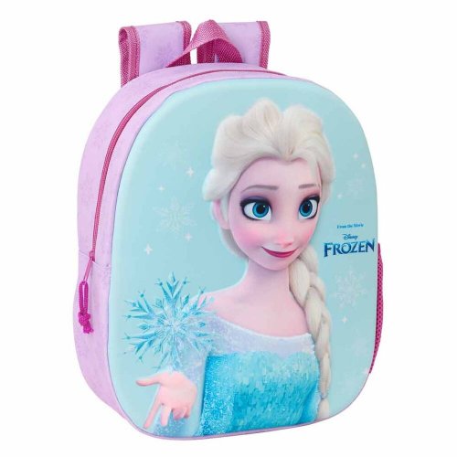 Reppu: Disney Frozen - Snowflake, Light Blue/Pink 3D (33cm)