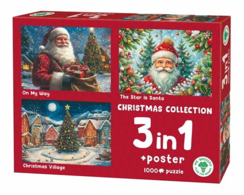 Palapeli: Mr.broccoli - Christmas 3 In 1 (1000)