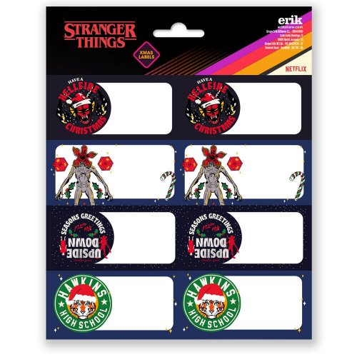Tarra-arkki: Stranger Things - Christmas Labels